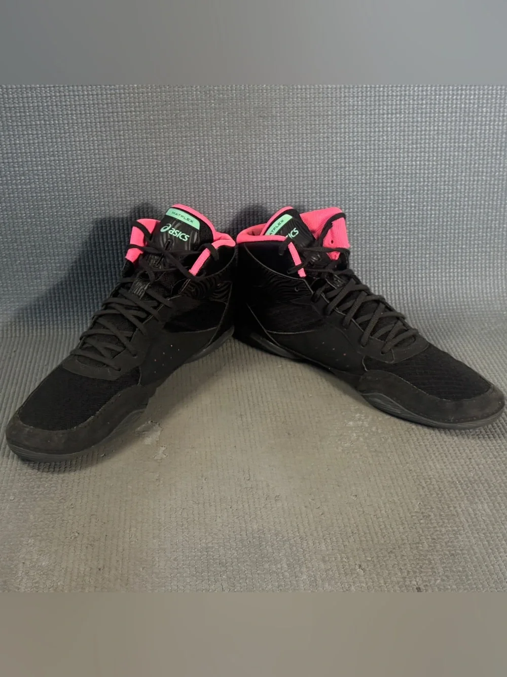 Asics Matflex 7 Black/New Leaf Wrestling Shoes Men’s Size 12